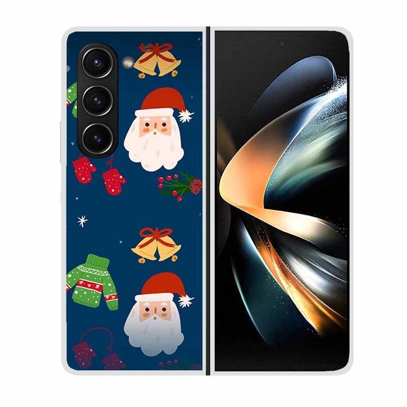 Christmas Cover For Samsung Galaxy Z Fold 5 5G Cases ZFold3 4 2 Clear Plastic Hard Back Cases For Samsung Z Fold 3 Phone Covers