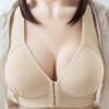 Shakeproof Push Up Bra Breathable Front Button Comfort Gather Underwear Wirefree Yoga No Steel Ring Large Size