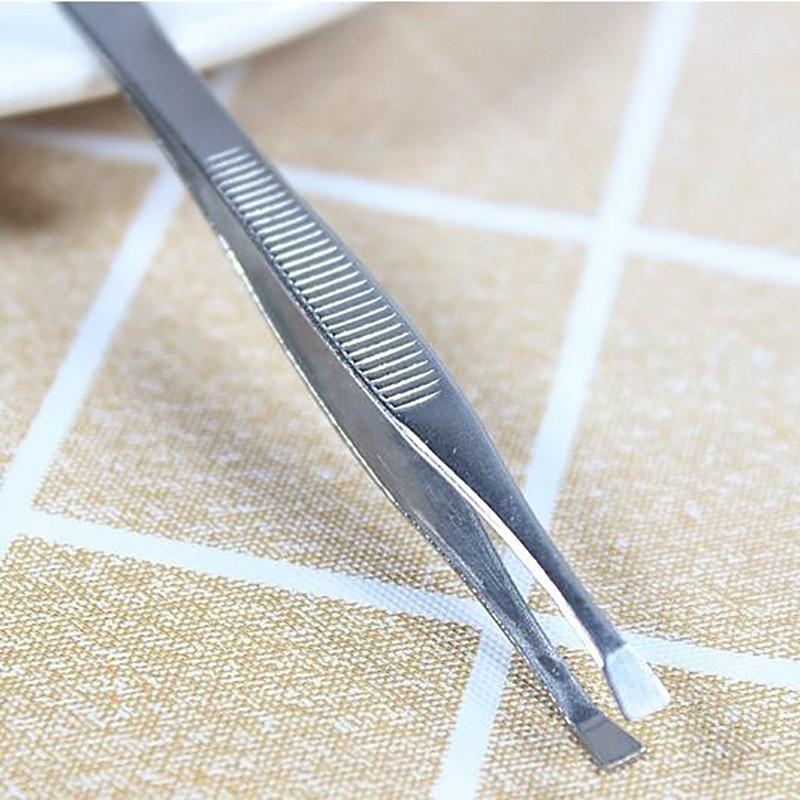 Clip Professional Eyebrow Tweezers Women Face Tool Slanted Makeup Beauty Stainless Steel