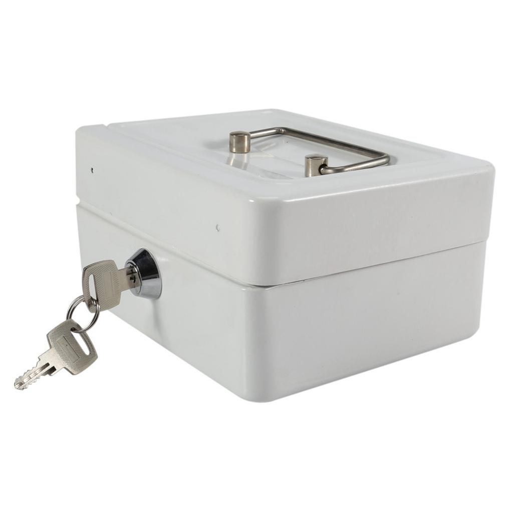 1Pc Mini Portable Iron Petty Lockable Cash Money Coin Safe Security Box Household New