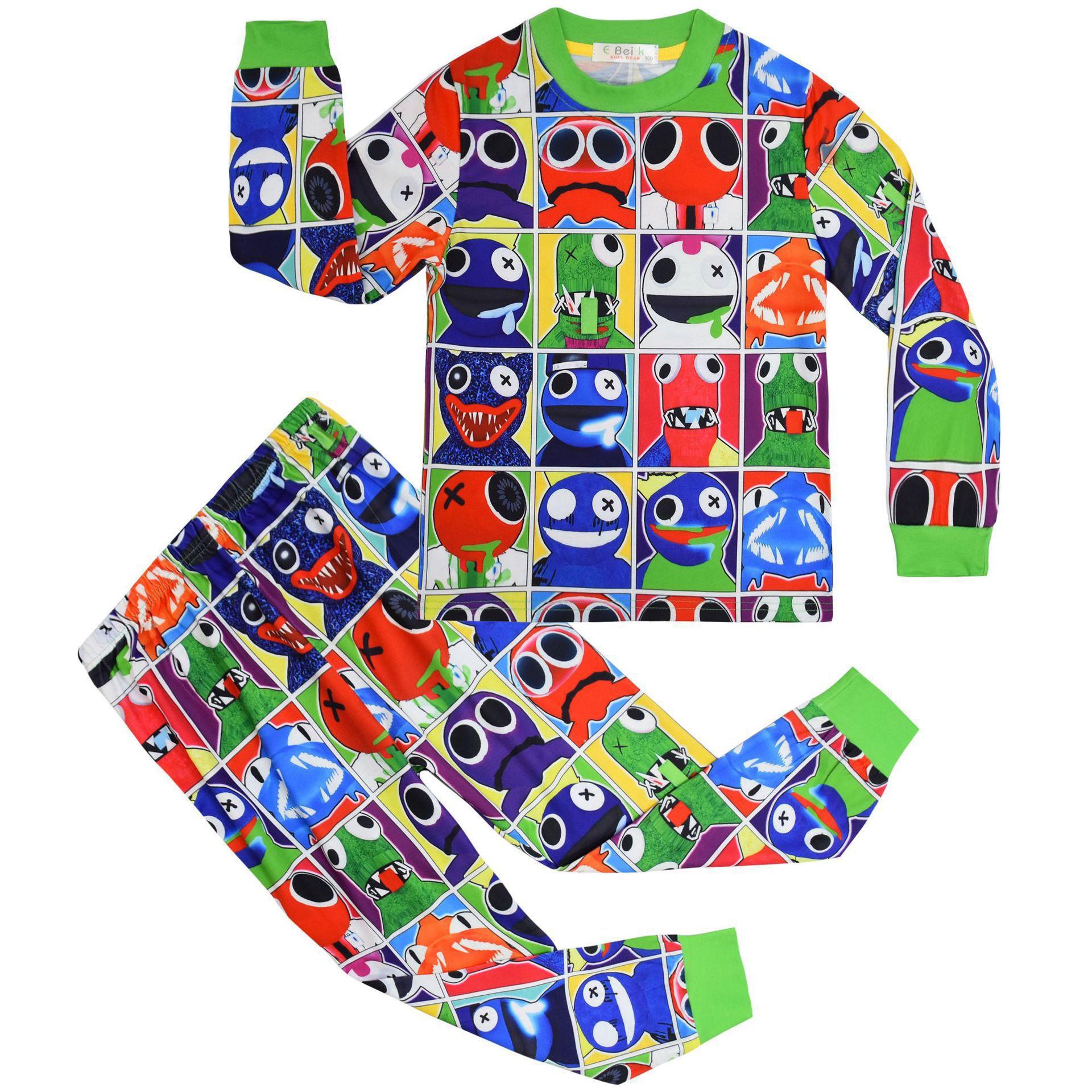 Cartoon Digital Printing Cosplay Clothing Children S Long-Sleeved Loungewear Set 7026 110