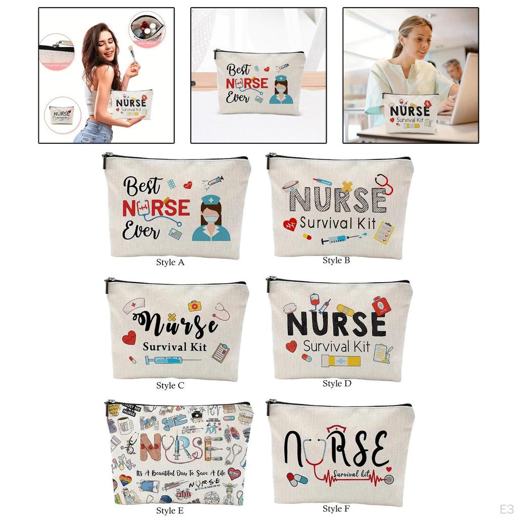 Nurse Makeup Bag Cosmetic Pouch Travel Multipurpose Portable Gift for Party