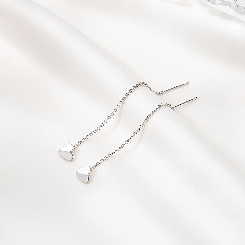 Tassel Earrings Diamond Butterfly Flower Pearl Stud Earrings Temperament Fashion Long Thin Earrings