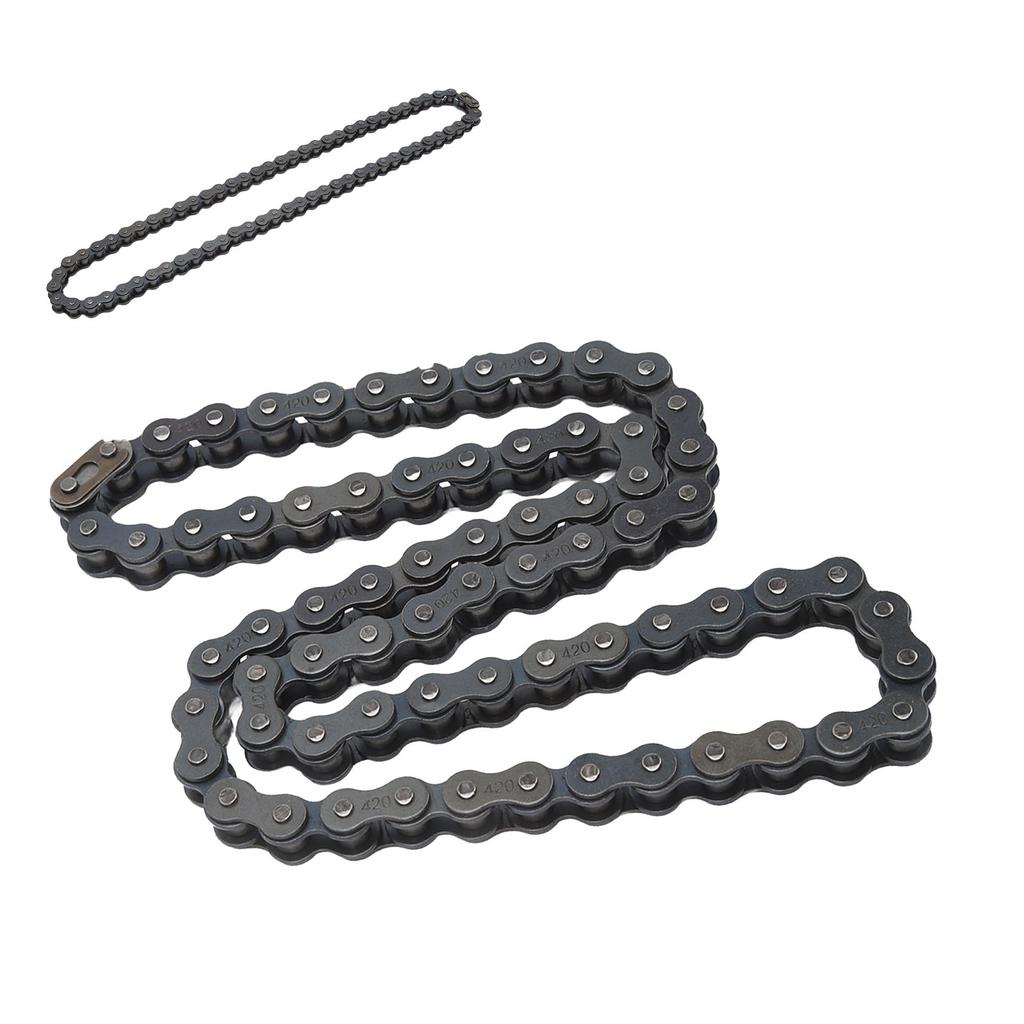 Electric Bike Chain Steel 420 106 Links Electric Bike Cycling Chain for Replacement Black