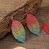 Gradient Leaf Cutout Earrings - Trendy, Sweet, and Stylish