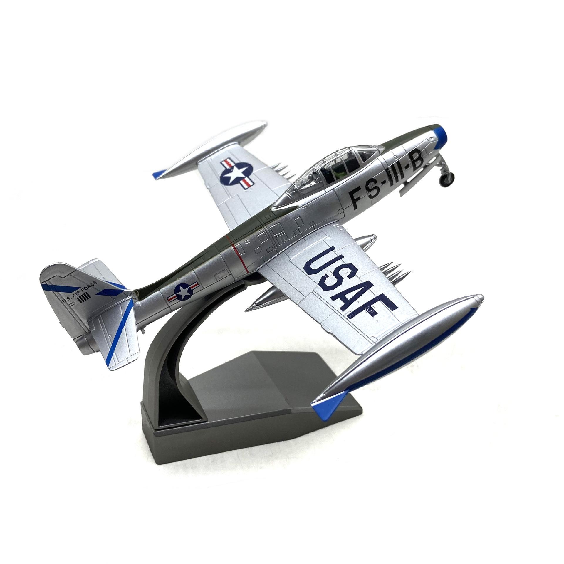 

1/72 Scale Aircraft F-84 Thunderjet Fighter Military Model Airplane Replica Alloy Material Collected Aviation Gift Souvenir Plan