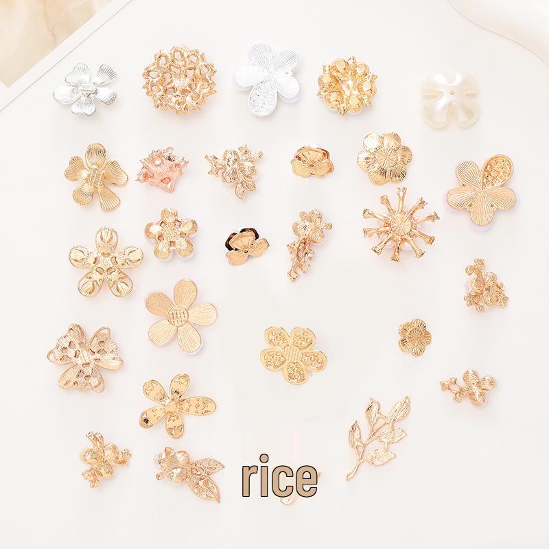 Pearl Flower Five-Petal DIY Phone Case Teardrop Clog Embellishments