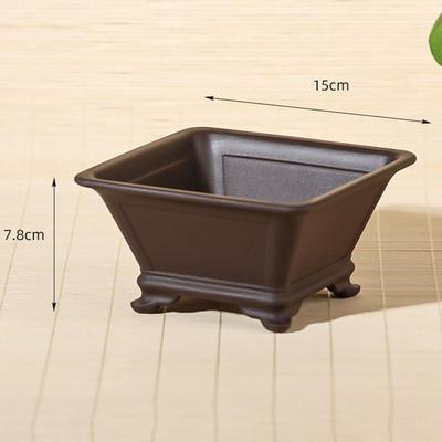 Kreativní imitace fialové hliněné květináče Odolné silné DIY květináče na rostliny Barevný podnos na bonsaje Květináče Zahradničení