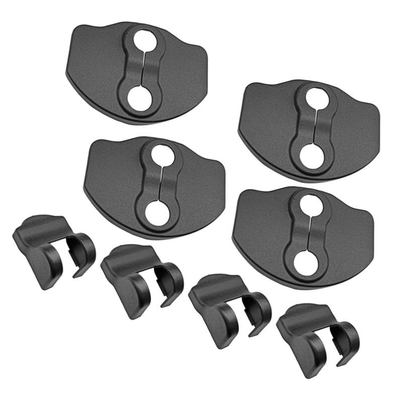 8Pcs Car Door Latch Buckle Cover Door Stopper Limiter Protection Cove For Tesla Model 3 Y 2016 2017 2018    -024