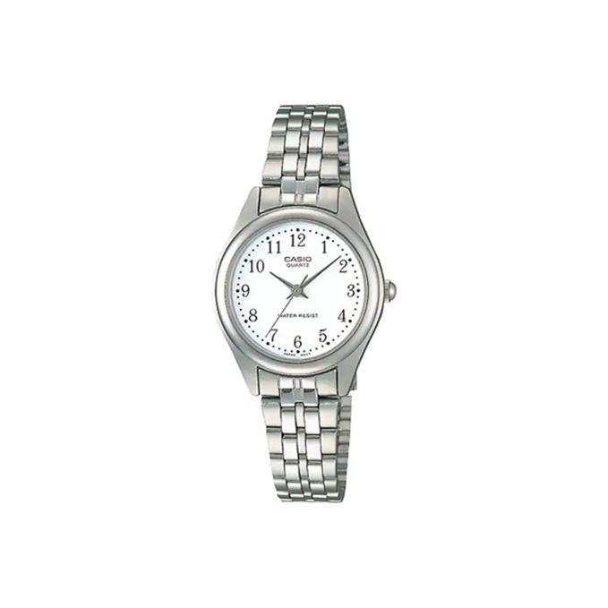 CASIO Women s Standard Series White Watch LTP-1129AA-7BJH Silver Watch Case