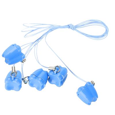 Caja de plástico para guardar dientes de leche de bebé (5 unidades) con cuerda, color azul