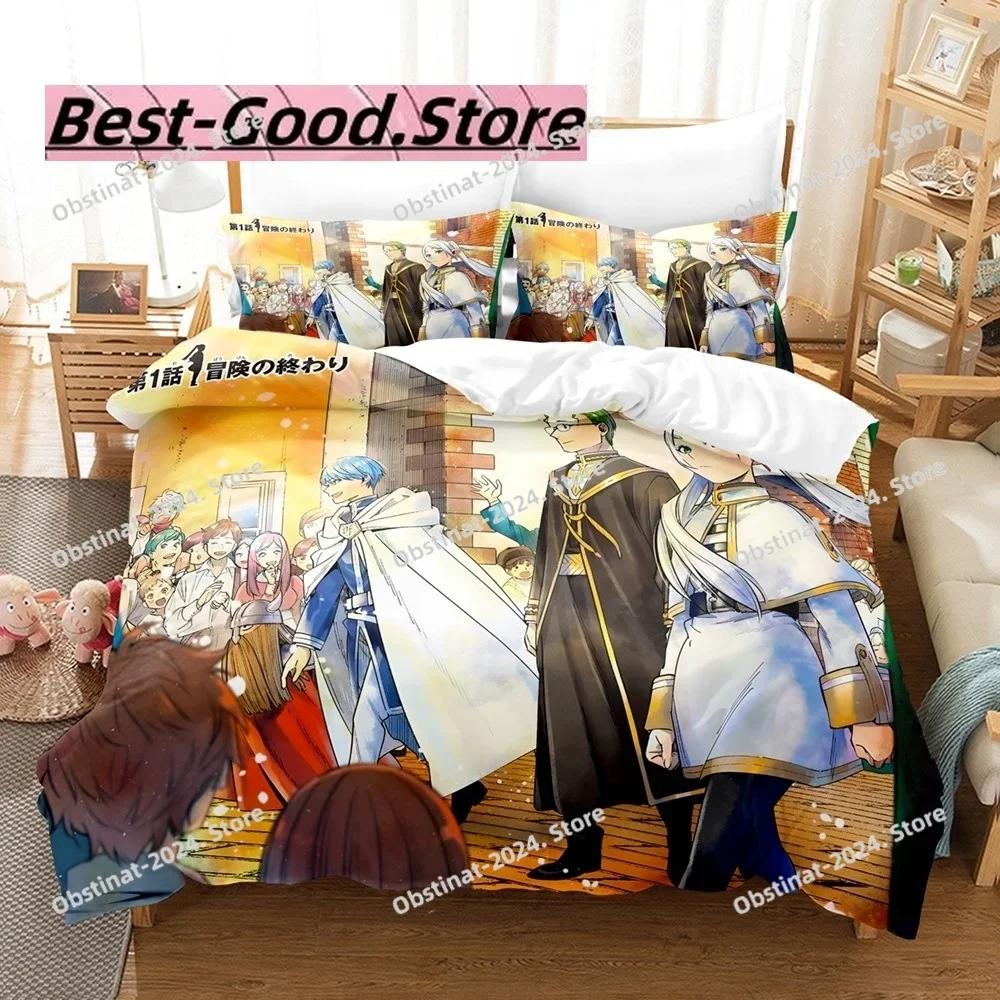 Frieren Beyond Journeys End Bedding Set Single Twin Full Queen King Size Bed Set Kids Bedroom Duvetcover Sets bed s set