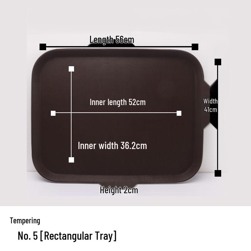 Extra Large Non-Slip Rectangular Serving Tray for Restaurants & Hotels