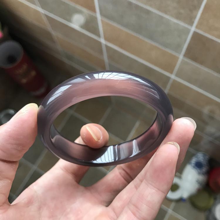 

15 мм натуральный ледяной вид халцедона браслет модный агат браслет с подвесками нефритовый браслет женский подарок 60-62mm