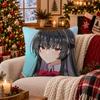 Anime Watanare Cushion Cover Cushion Cover Soft Plush Cushion Covers Fluffy Throw Pillow Cases For Sofa Bedroom