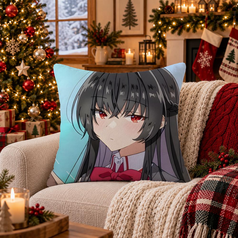 Anime Watanare Cushion Cover Cushion Cover Soft Plush Cushion Covers Fluffy Throw Pillow Cases For Sofa Bedroom