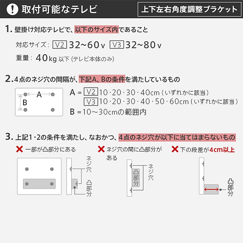 EQUALS WALL TV Stand, V2/V3 Compatible, with Adjustable Bracket
