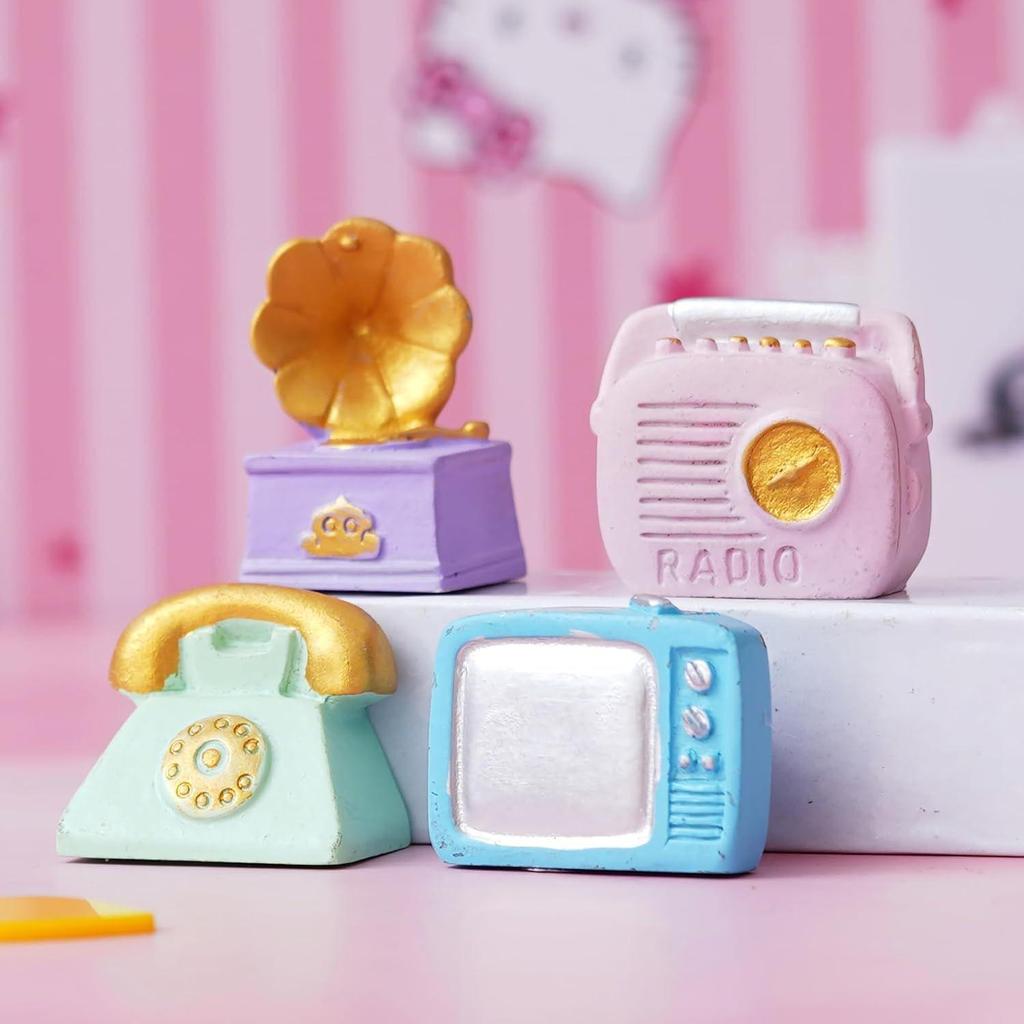 Telephone, Radio, TV, Gramophone Decorative Showpieces - Gifts for Kids (Polyresin,)