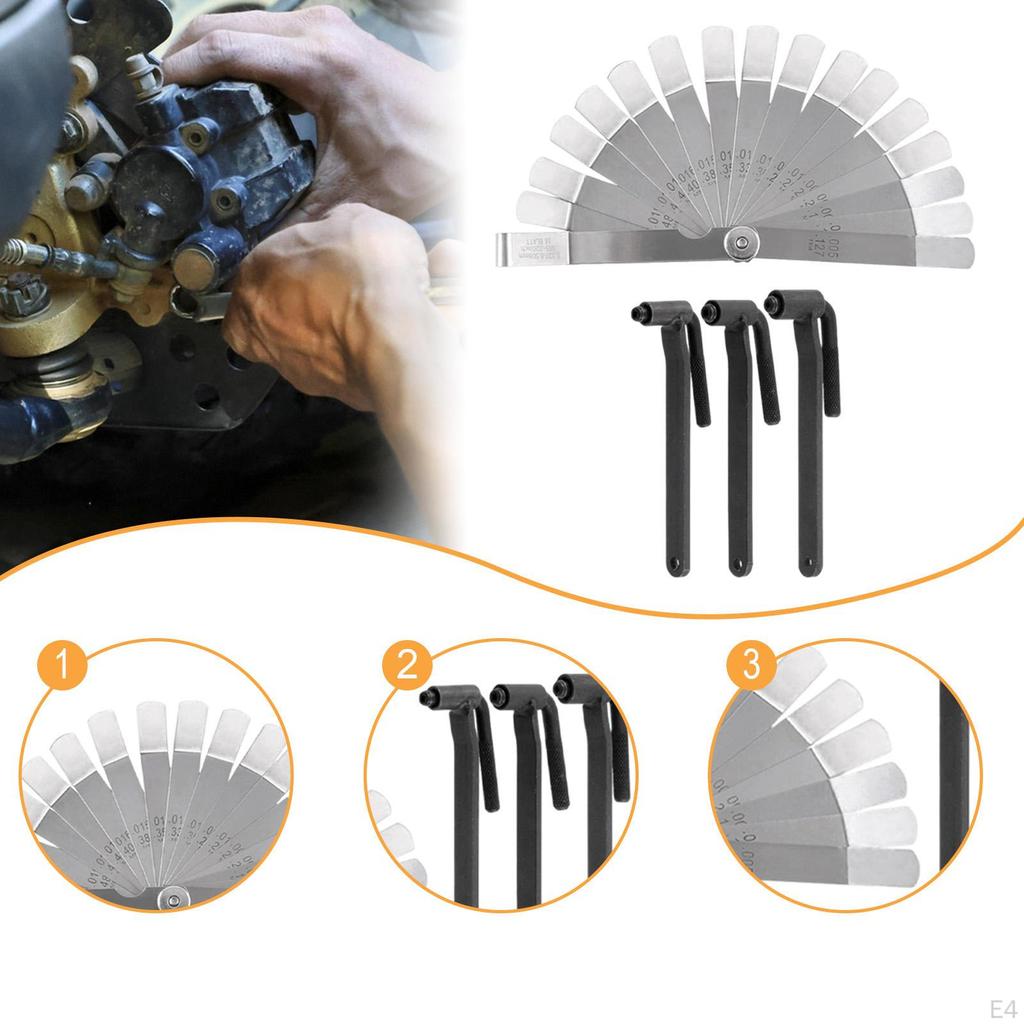 Feeler Gauge Tool Double Marked for Thickness/Wide Sizes Automotive Metal Metric Measurement