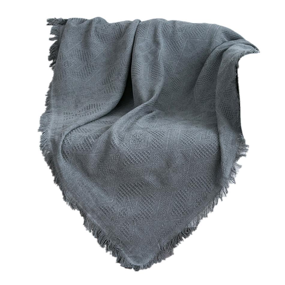 Diamond Shaped Minimalist Modern All Inclusive Solid Color Sofa Blanket Tea Table Cloth Cover Blanket