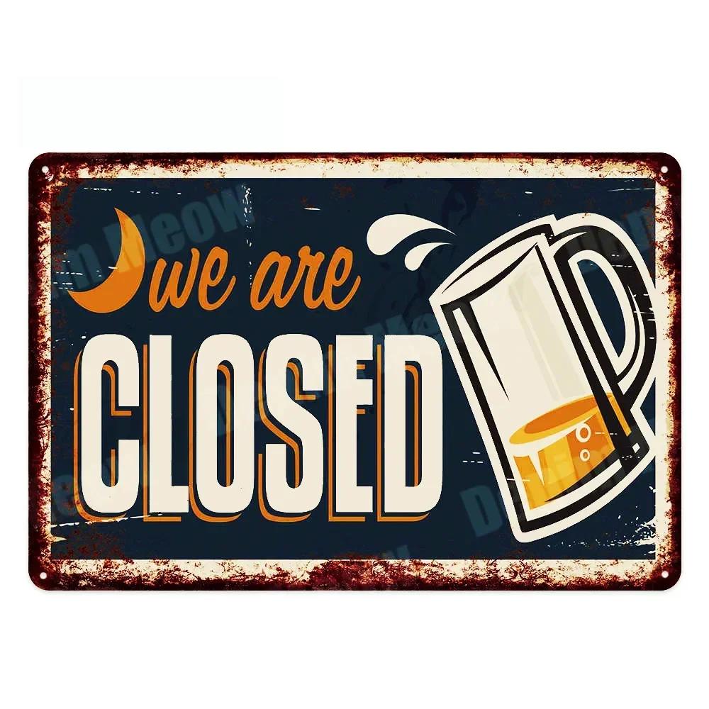 Vintage Drink Beer Aluminum Sign Alcohol Metal Sign Backyard Bar Retro Plaques For Man Cave Pub Cafe Club Rules Painting Deco