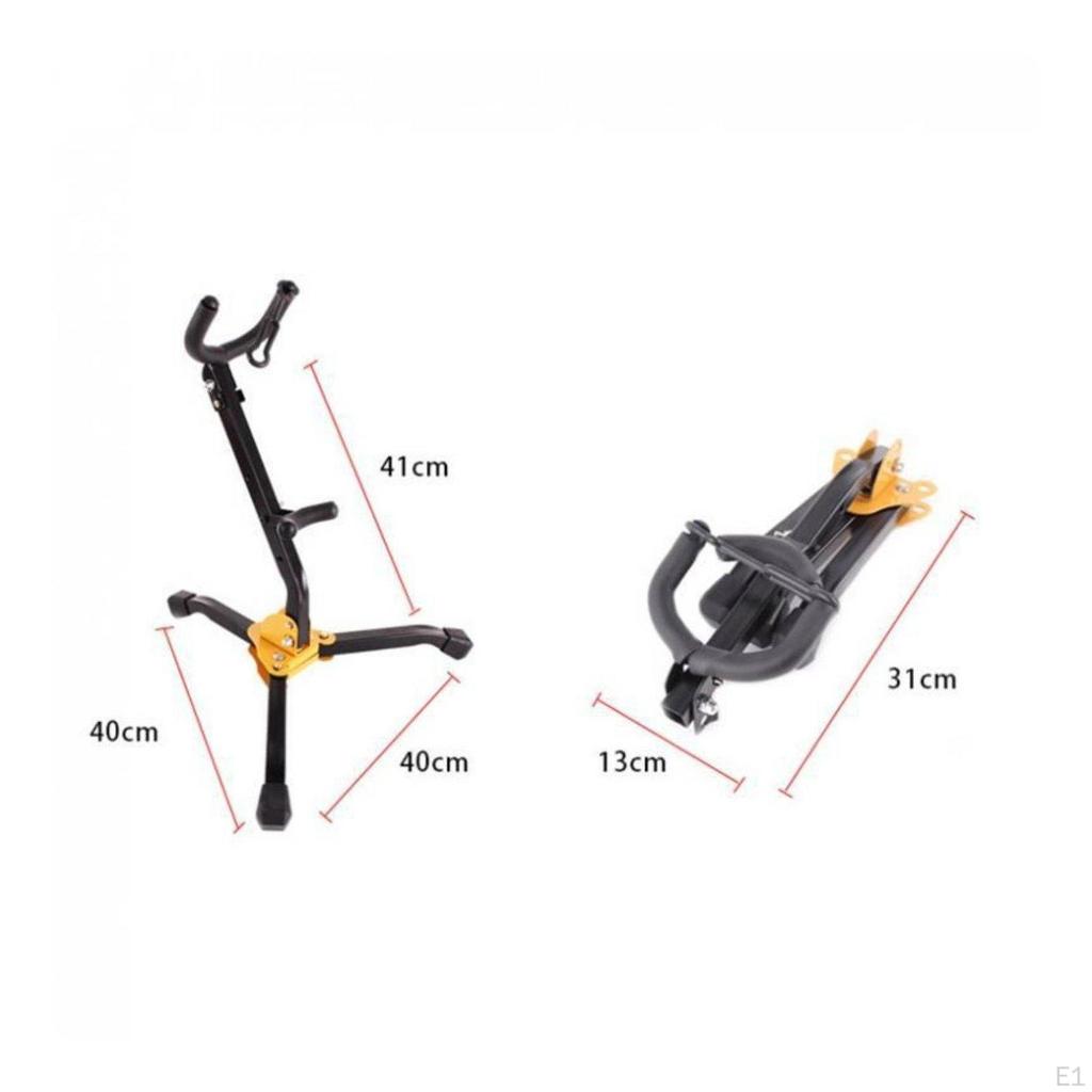 Foldable Saxophone Stand Alto Tenor Sax Padded Connection Points Portable Tripod for