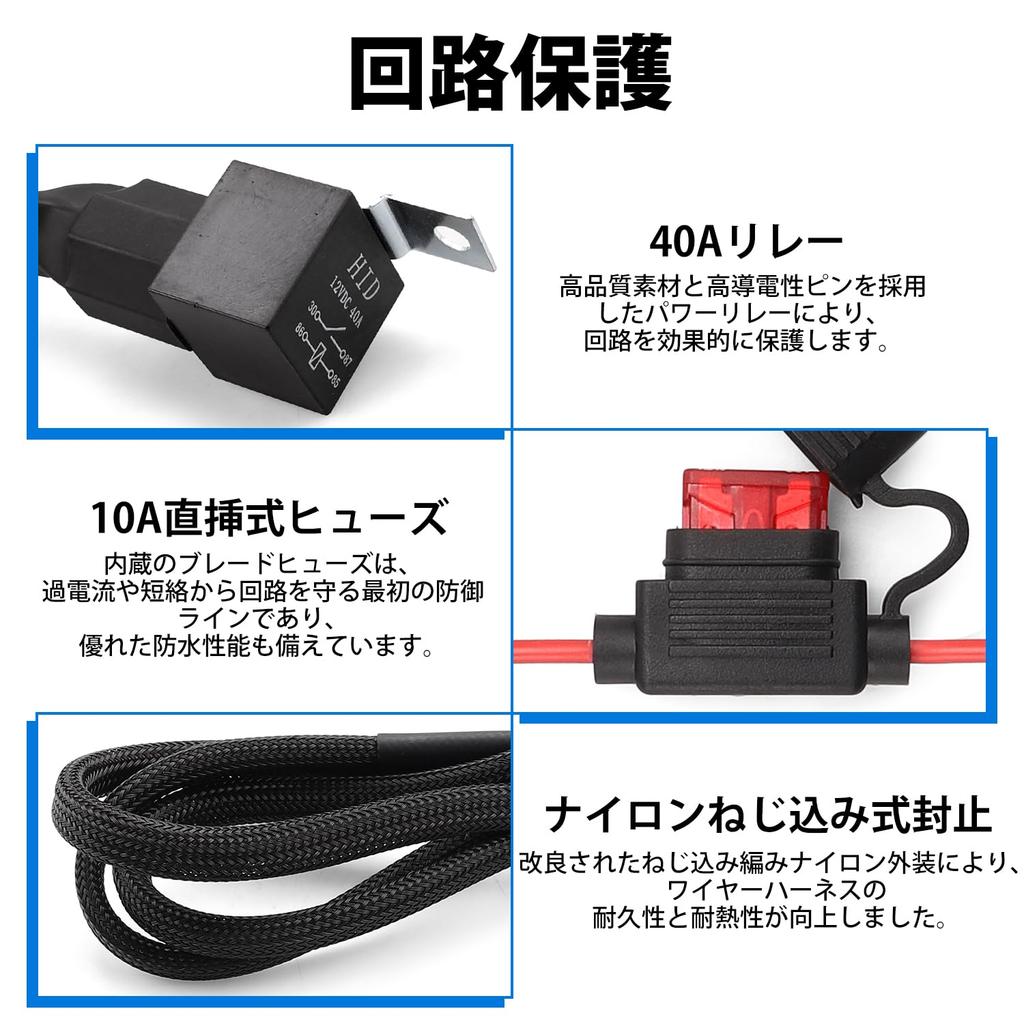 Universal Fog Lamp Wiring Work Light Wiring Kit with Universal Relay LED Grille Installation LED Relay Compatible with and Honda Kit, Switch, Harness,