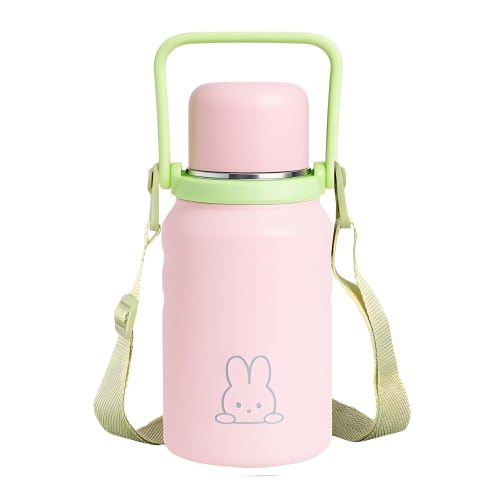 MYEEDA 1 Liter Water Bottle, Made from Medical-Grade 316 Stainless Steel. Large Capacity, 1L Capacity, with Shoulder Strap and Handle, Direct Drinking