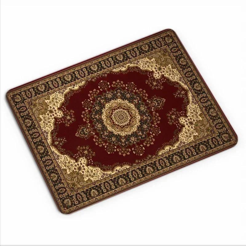 Persian Carpet Computer Laptop Mouse Pads Office Decorative Desk Mats Washable Non-Slip Rubber Desk Carpet Gaming Mat Playmat