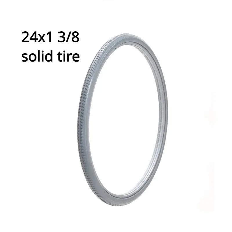 22/24 Zoll Vollgummi-Reifen22/ 24X1 3/8 Aufblasbarer-Frei-Rad-Reifen Vollgummi-Reifen für manuellen Rollstuhl Hinterrad 37-451 Teile