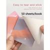 50 Gradient Sticky Notes, Minimalist Cloud Design, Sticky, Suitable For Messages, Memo Notes, Note Pads, Cute And High-Quality Student Style