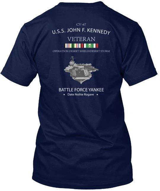 USS JOHN F KENNEDY VETERAN Tee TTshirt Made in the USA Size S to 5XL S