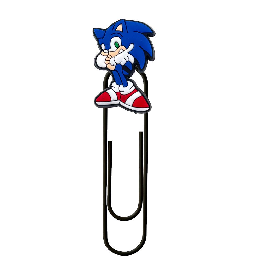 Sonic the Hedgehog Cute Metal Bookmark Paper Clip - Colorful DIY Stationery Ornament