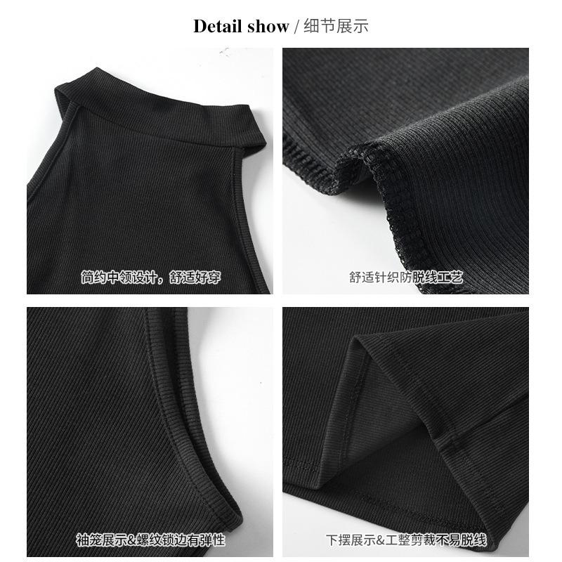 Round Neck Sleeveless Sexy Spring and Summer Camisole Tops for Women