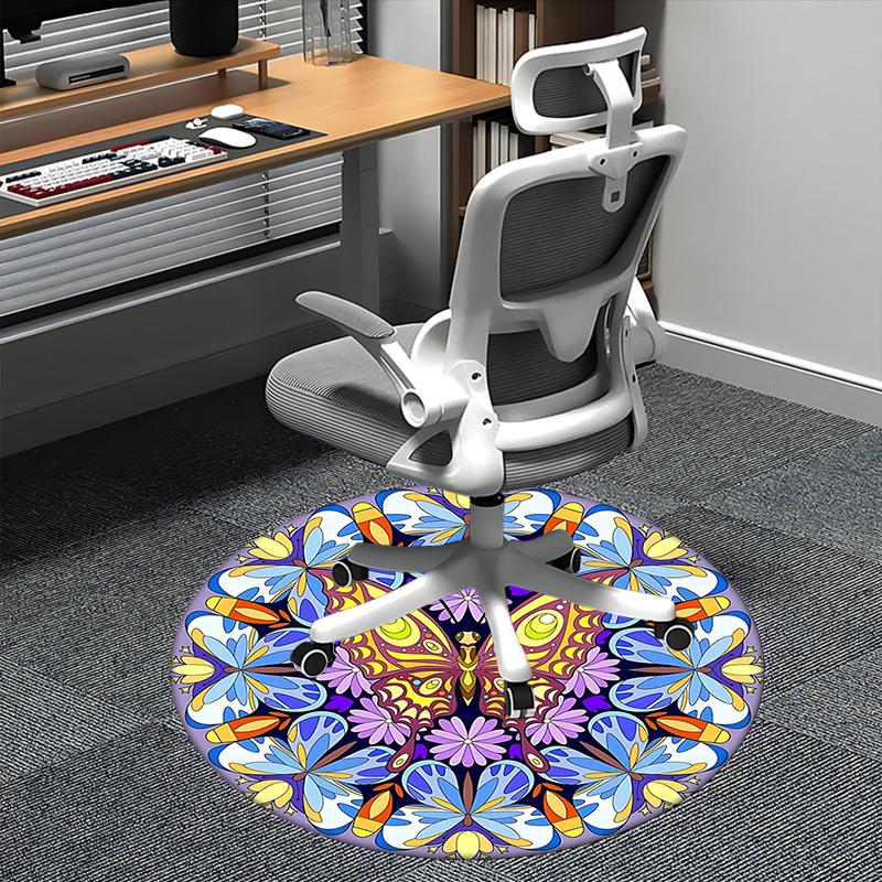 

Colorful Butterfly Office Carpet Chair Mats, Home Decor, Office Carpet, Gift for Any Room1118154a 80cm by 80cm
