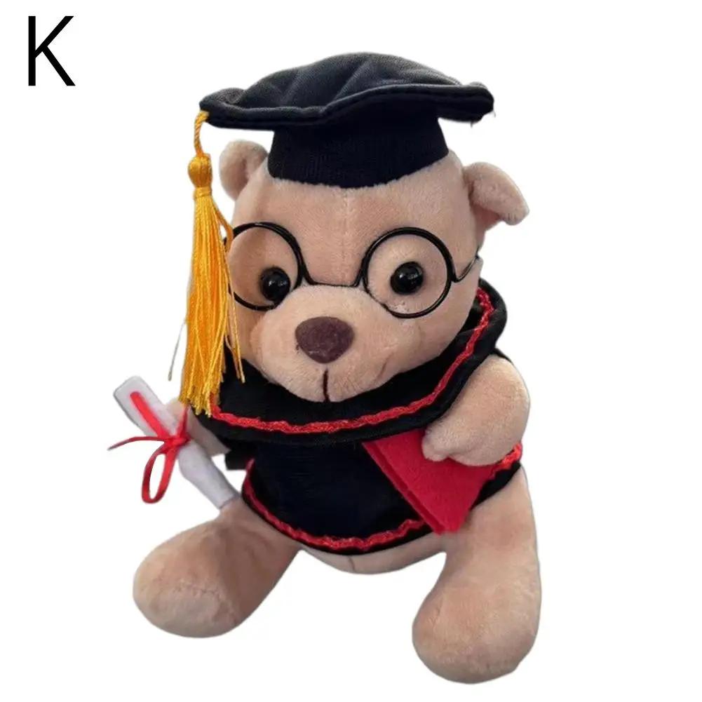 18cm Doctor Teddy Bear Plush Toy Graduation Memorial Gift Bear Toy Knowledgeable Trend Graduation Bear Pillow Plush Decorat Q0c0