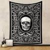 Dark Skull Print Tapestry Wall Hanging, Gothic Decoration, Wall Decor for Bedroom Living Room Dorm