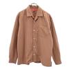 MAISON SPECIAL Long Sleeve Open Collar Shirt 46 Brown Men's Used