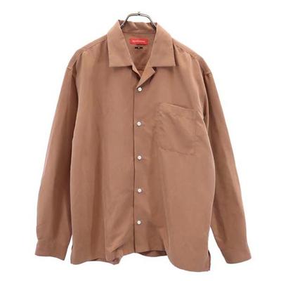 MAISON SPECIAL Long Sleeve Open Collar Shirt 46 Brown Men's Used