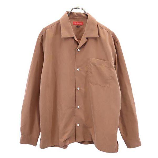 

MAISON SPECIAL Рубашка с длинным рукавом Открытый воротник 46 Коричневая Мужская Б/у