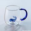 3D Animal Flower Built-in Glass High Borosilicate Glass Heat-resistant Transparent Glass Drinking Cup  Milk Coffee Juice Glass