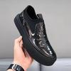 Loafers Men's 2025 Spring New Men's Shoes Platform Leather Shoes British Style Increase Round Head One Pedal Lazy Shoes Tide