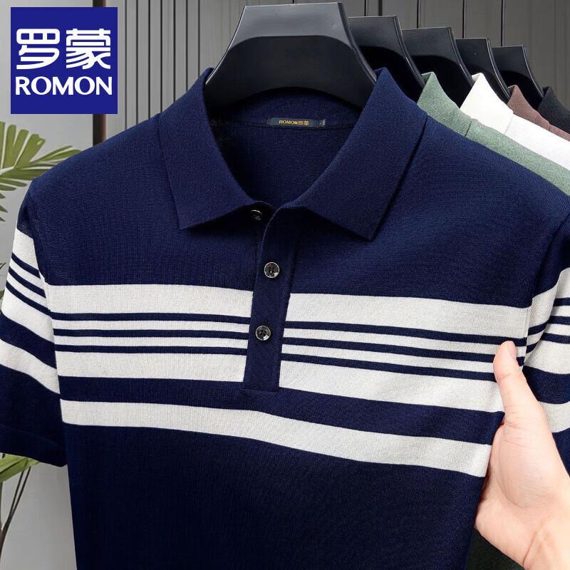 Luomeng Men s Silk Blend Business Casual Polo Shirt M