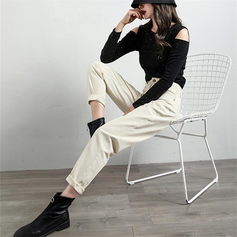 harem pants  Jeans Woman High Waist Denim Pants Korean Streetwear Loose Casual Trousers clothes Soft Jeans for Women