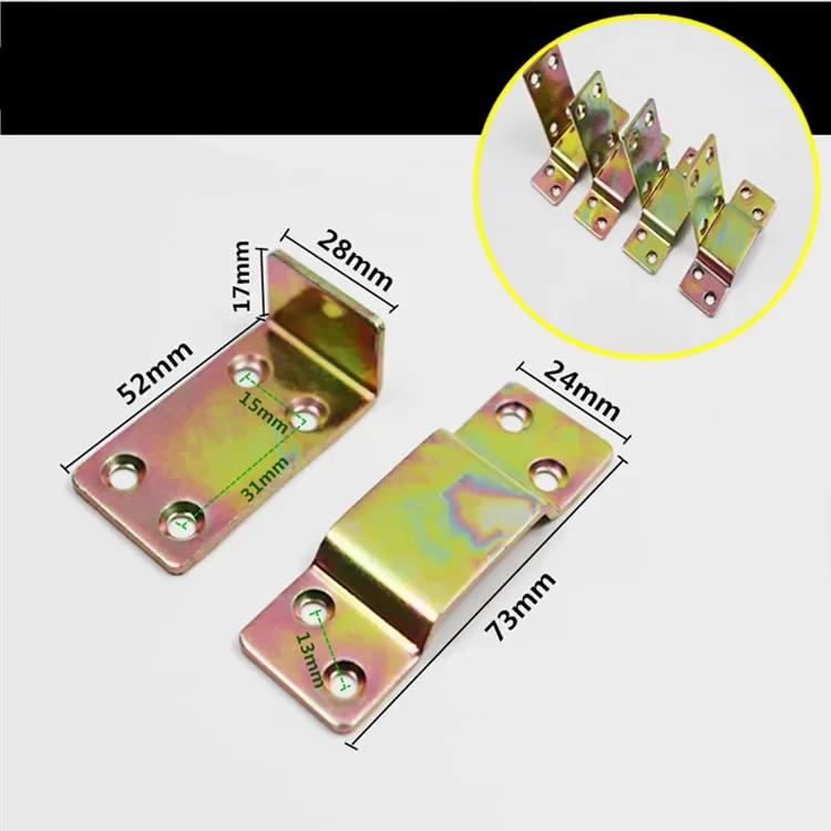 

4pair Metal Bed Bracket Hinge Fastener Wood Board Connector for Bed Fixed Corner Bed Beam Support Furniture Hardware Fittings