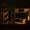 Dark Aesthetic Party Backdrop Props Halloween Lighted Creepy Vine Garland with LED Lights, Black Faux Twig for Mantle Decorative Vines Mantelpiece