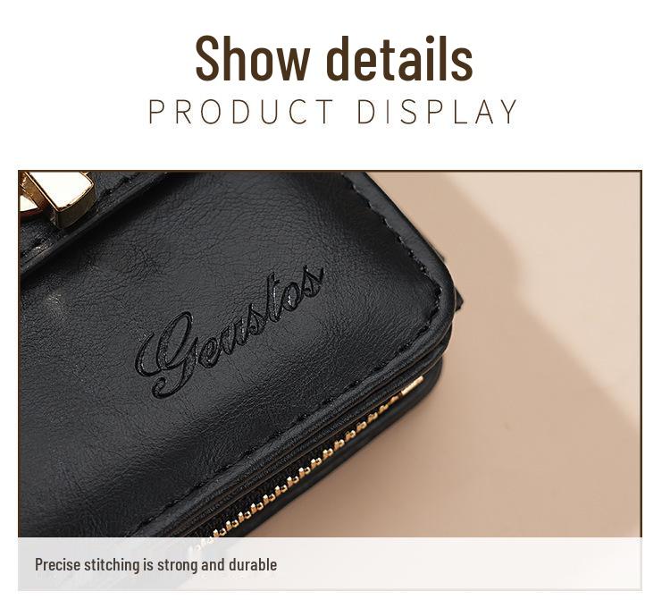 2025 Women's Genuine Leather Short Wallet - Multi-Card Slot, Large Capacity, Coin Purse, Cowhide, Korean Style, Buckle Closure.