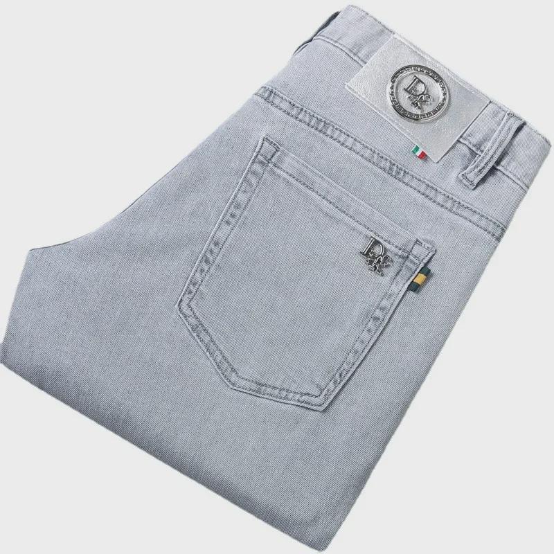 European Men's Slim Fit Retro Jeans - Summer Casual Straight Pants