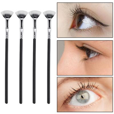 Langer Griff Geschweifte Weiche Borsten Wimperntrennung Mascara Fächerpinsel Frauen Mädchen