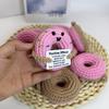 Positive Energy Doughnut Hug Pocket Mini Handmade Knitting Doughnut Doll With Card Funny Christams Gift Home Room Decoration